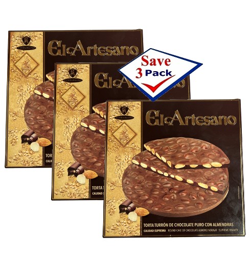 El Artesano Round Cake Chocolate Almond Nougat 7 oz Pack of 3